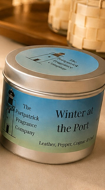 Winter at the Port - tinned candle